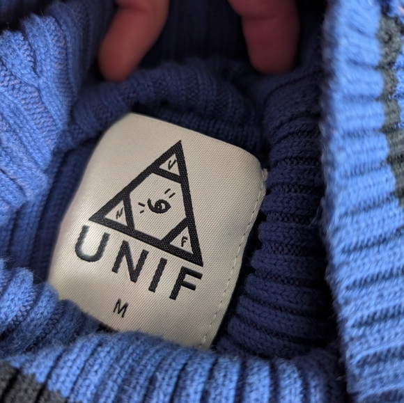 UNIF Bad sport turtleneck sweater in BLUE size M - Picture 4 of 6